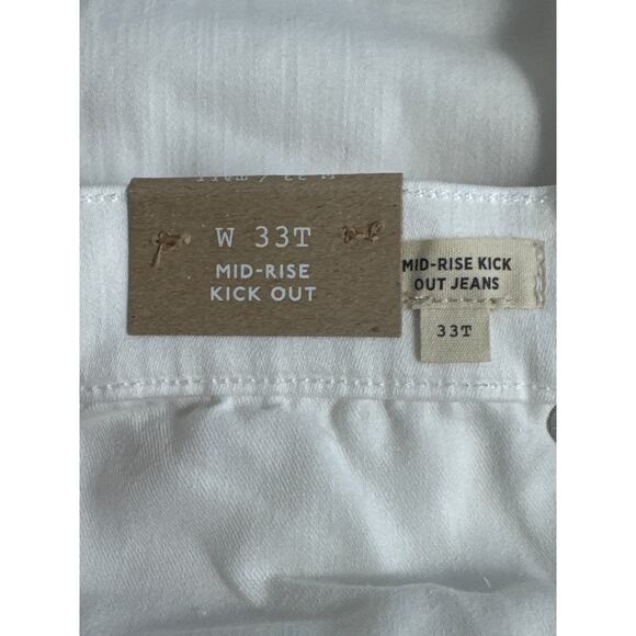 NWT Madewell Tall Kick Out Crop Jeans in Pure White Size 33T - Picture 12 of 15